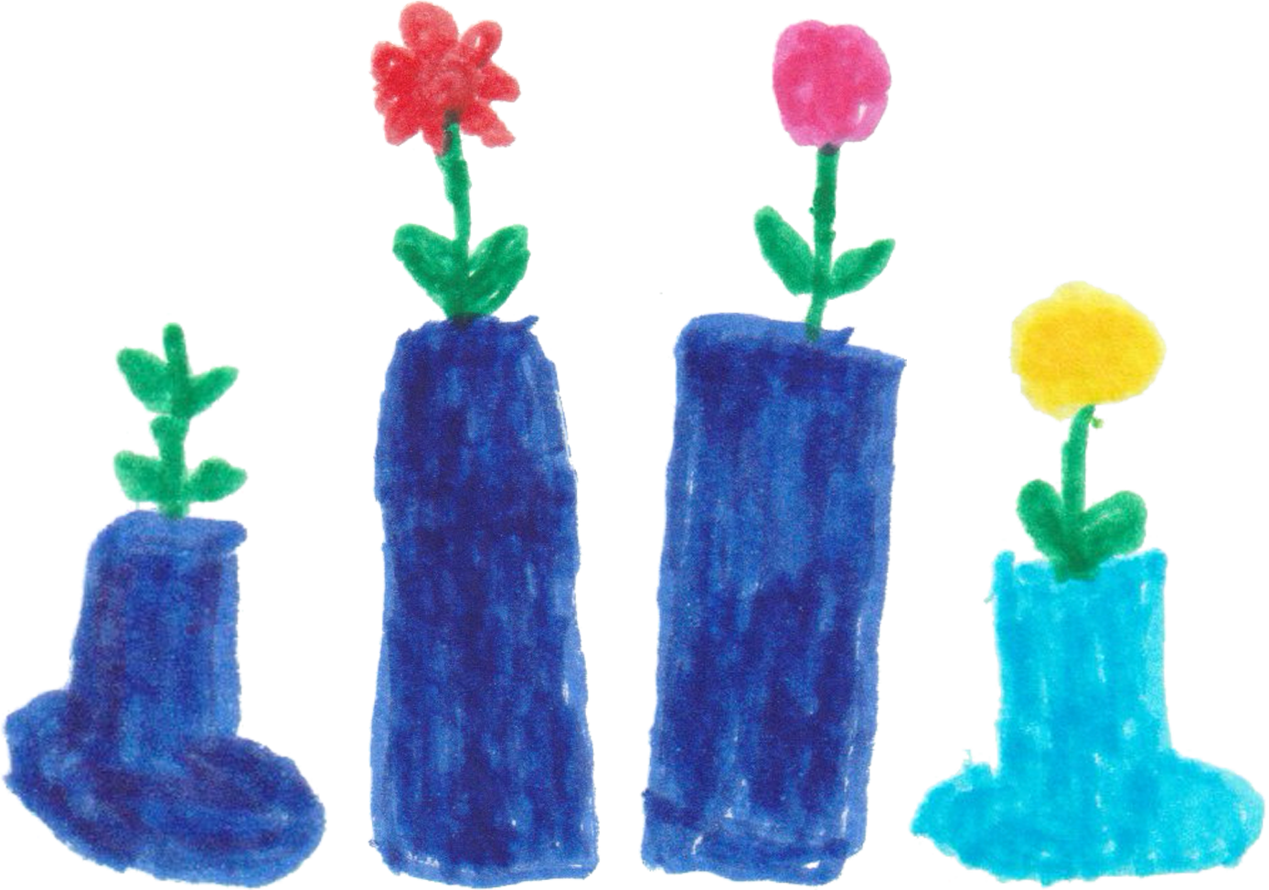 女性と建物のイラスト